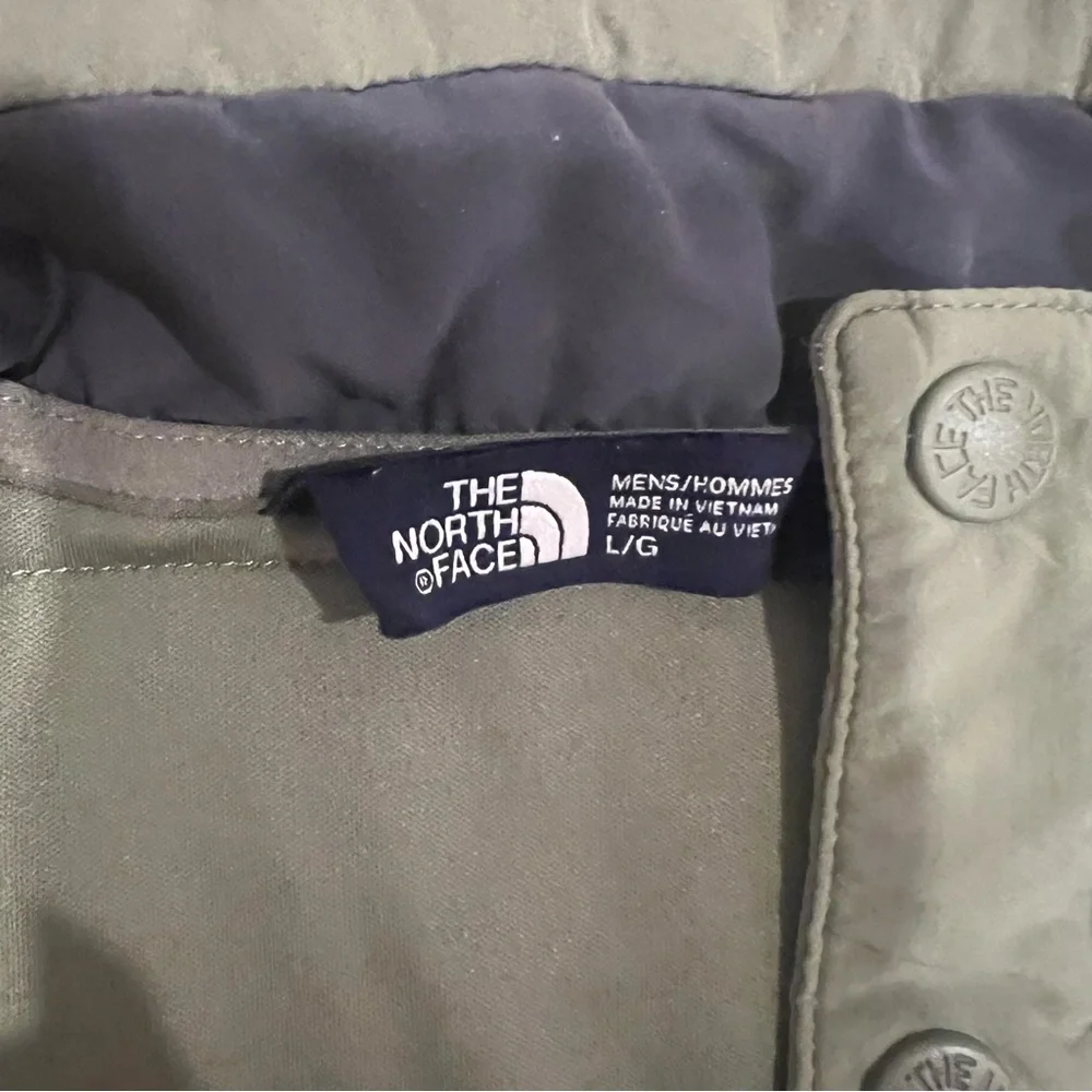 The North Face Mountain Sweatshirt 1/4 Snap Neck Jacket Large Olive Green